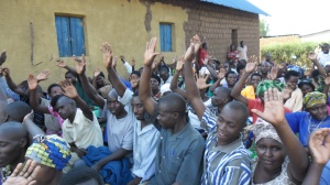 Citizens raised their hands to say, 'Yes! Let's eliminate malaria from Rwanda. Yes! Let's help Rwanda with its development and sleep under our nets.'